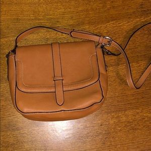 Brown faux leather purse